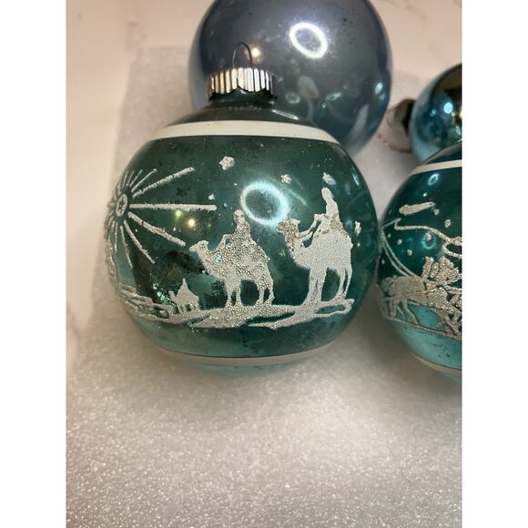 VTG SHINY BRITE Blue Stencil Stagecoach & Naivety Lot X4 - Picture 2 of 12